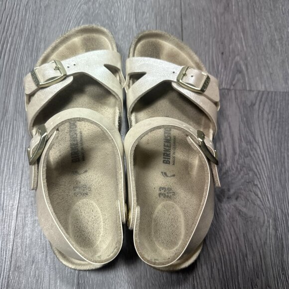 1426 Birkenstock Rio Kids Electric Pearl White Size 33 Sandals Slip On - Picture 5 of 8